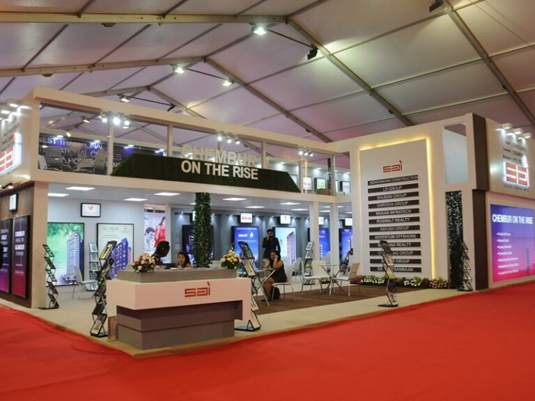 Two story exhibition stand sai by woodpeckersglobal