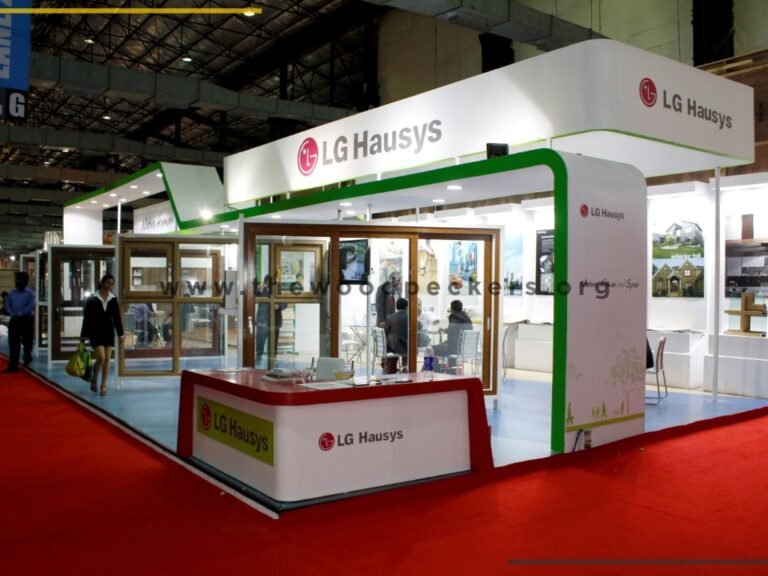 Best exhibition booth design by woodpeckersglobal
