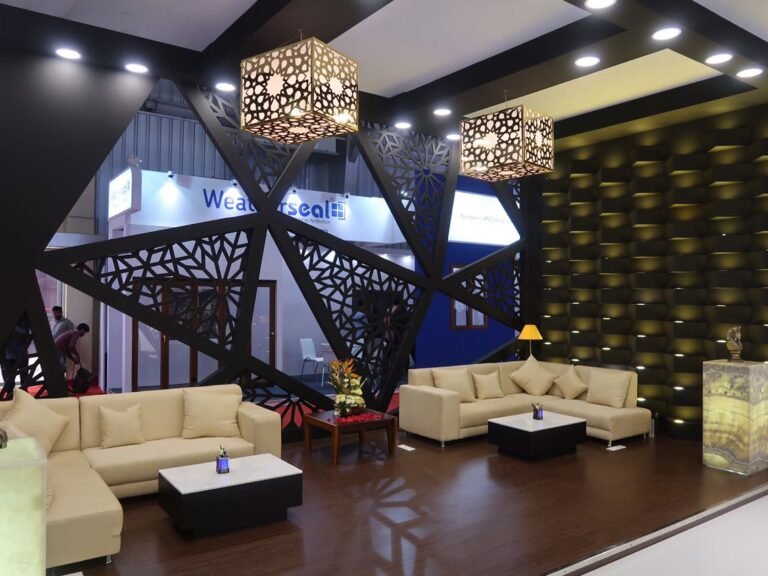 Creative interior of RK marble exhibition stand