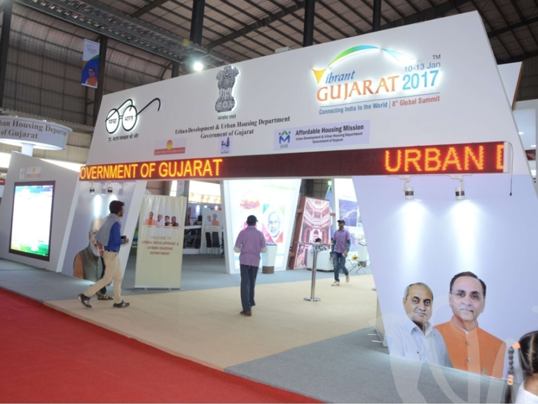 pavilion stand build for Government of India Vibrant Gujarat 2017