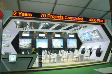hexagonal exhibition stall design, Hexagon shape exhibition stand