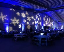 Gobo lighting in exhibition stall