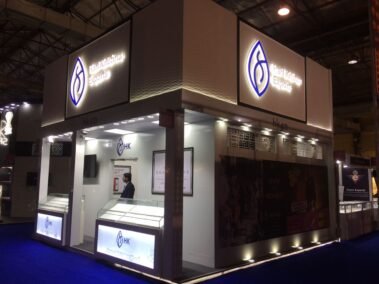 jewellery exhibition stall design, jewelry stall design, IIJS stall design