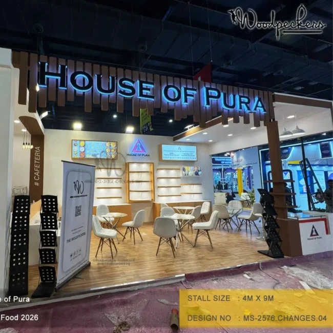 Custom exhibition stall fabrication using premium materials for durable, innovative, and high-impact exhibition stand design